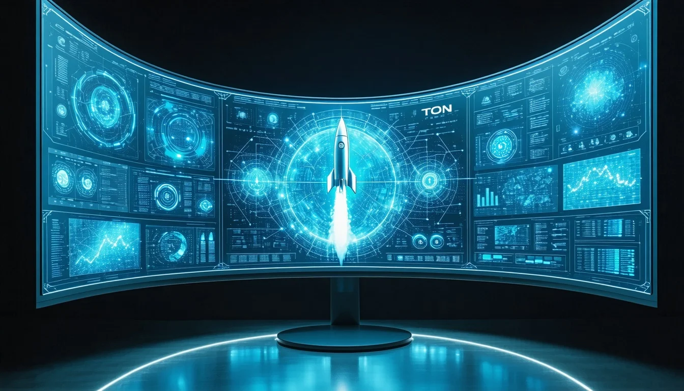 TON blockchain launch visual